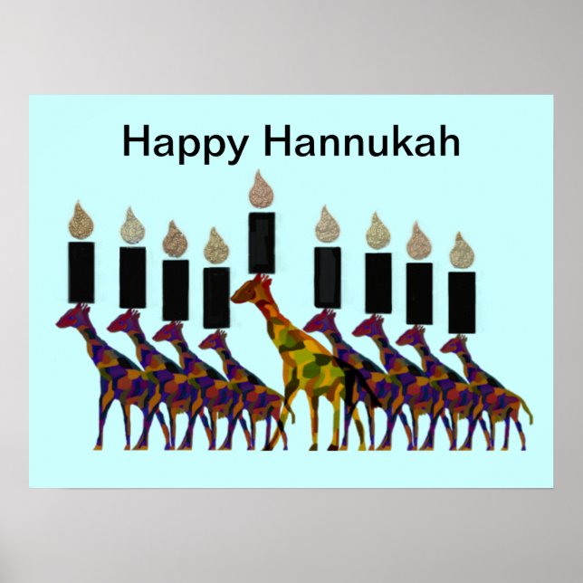 Girafas Hannukah Impressão (Frente)