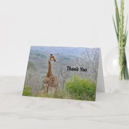 Giraffe 4 Cartões de agradecimentos
