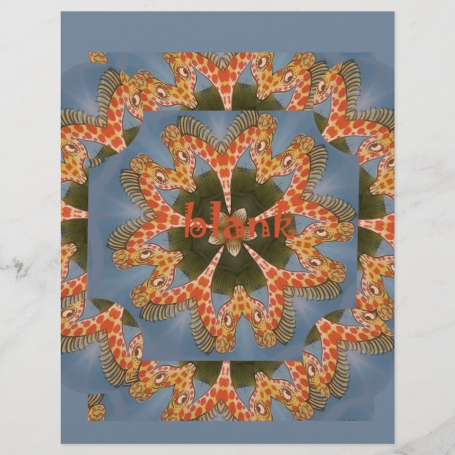 Giraffe Abstrato Art Impressão (Frente)