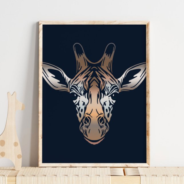 Giraffe African Impressão | Elegante Girafa Animal (Criador carregado)