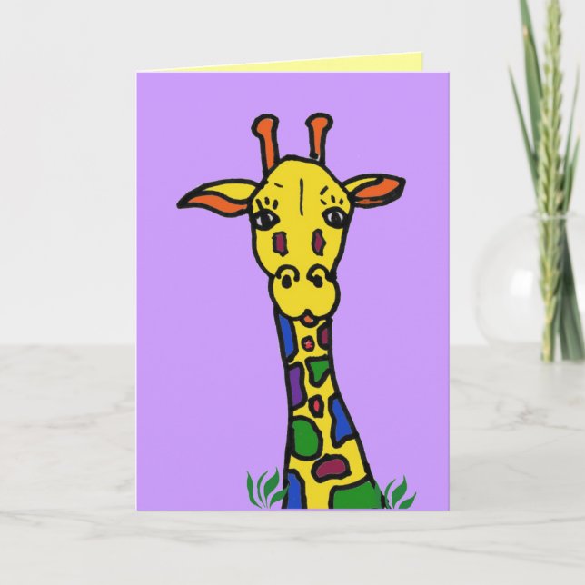 Giraffe cartões de agradecimentos (Frente)