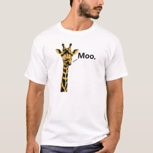 Giraffe Cow Engraçado T-shirt