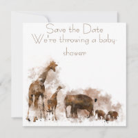 GIRAFFE E BABY - Convite