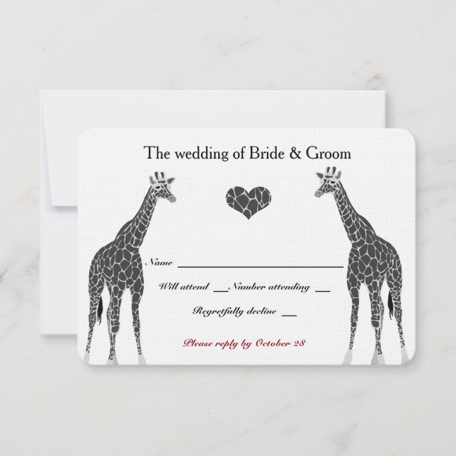 Giraffe Love RSVP (Frente)