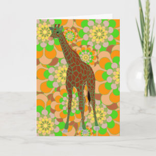 Giraffe Primeiro Cartão de Aniversário
