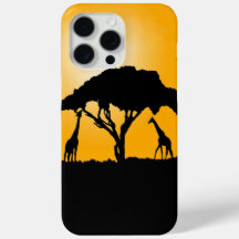 Giraffe Sunset Capa de telefone