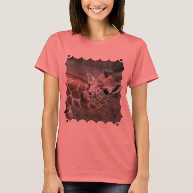 Giraffe Tongue Damas T-Shirt (Frente)