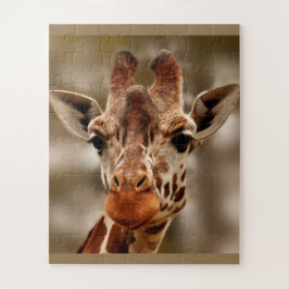 Giraffe Zoo Retrato Selvagem Quebra-cabeça