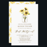 Girassóis Amarelos no Convite Jar Bat Mitzvah<br><div class="desc">Convide familiares e amigos para o seu evento com este convite personalizável do bat mitzvah. Apresenta girassóis amarelos num pote de mason. Personalize adicionando seus detalhes. Este convite de morcego de girassol mitzvah é perfeito para qualquer tema ou estação.</div>