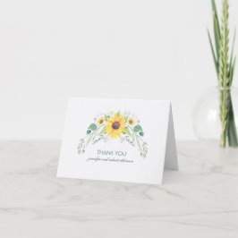 Girassóis Ao Ar Livre Casamento Agradecimento Aqua