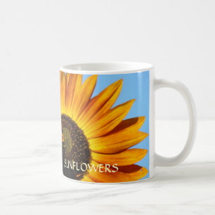 GIRASSÓIS, CANECA DE CAFÉ DE GIRASSOL CANECAS DE V