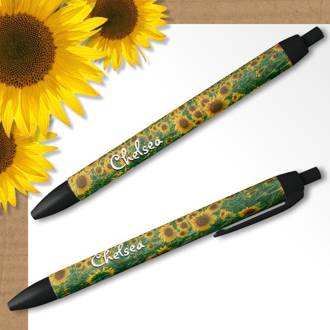 Girassóis Caneta Personalizada Nome Personalizado  (Personalized Sunflower Pen with Name 🌻)