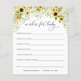 Girassóis e Greenerescentes Desejos para Bebê