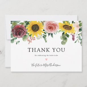 Girassóis e Rosas Chá de panela Obrigado