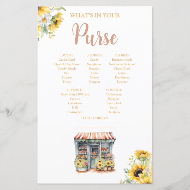 Girassóis Ela está fora do jogo da bolsa (Frente)