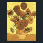 Girassóis por Van Gogh - Poster Postar impressioni<br><div class="desc">Amarelo é a cor da felicidade. Tem um significado especial para Van Gogh. Esta pintura,  dominada pela cor amarela,  faz-nos sentir a energia trazida pelo sol e a vontade de viver.</div>