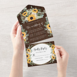 Girassóis russos | Watercolor Floral Wedding