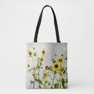 Girassóis Selvagens Flores Amarelas Tote Bag