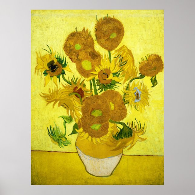 Girassóis Vincent van Gogh Poster (Frente)
