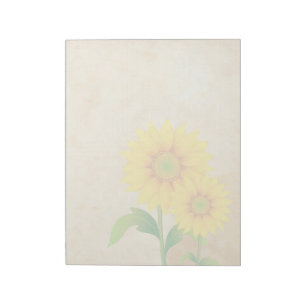 Girassol - 11" bloco de notas da folha de x 8,5"