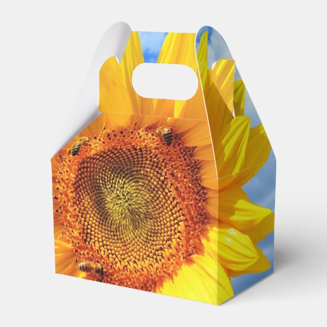 Girassol Amarelo e Abelhas na Caixa de Favoritos d (Frente)