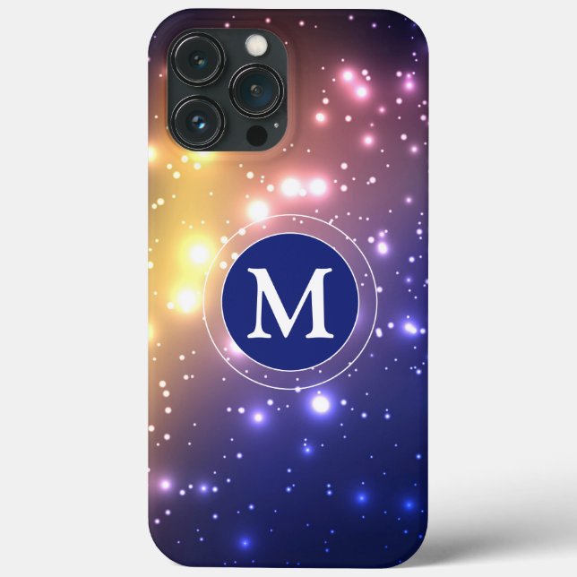 Girassol Azul Cor-de-rosa Amarelo Brilhante Monogr (Verso)