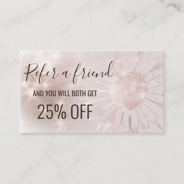 girassol de cartão de referência (Frente)