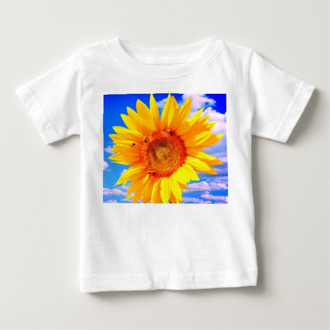 Girassol e Bebê T-Shirt (Frente)