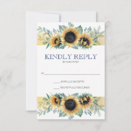 Girassol e Marinho Blue Sunflower Wedal RSVP