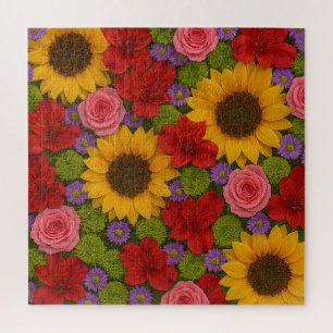 Girassol e Rosa Quebra-cabeça
