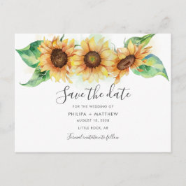 Girassol Elegante Convite de Casamento em Aquarela