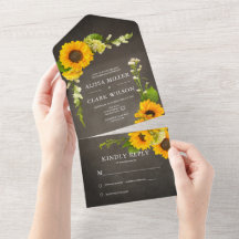 Girassol Elegante No Casamento Russo De Chalkboard
