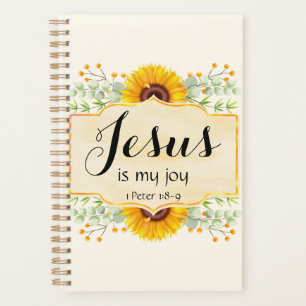 Girassol Jesus é meu Planejador de Alegria