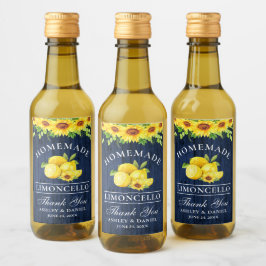 Girassol Limoncello Azul Madeira Mini Etiquetas
