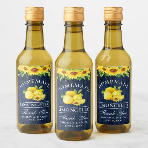 Girassol Limoncello Azul Madeira Mini Etiquetas