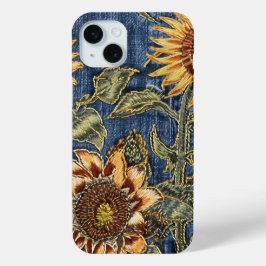 Girassol Moderno Russo e capas de iphone Denim