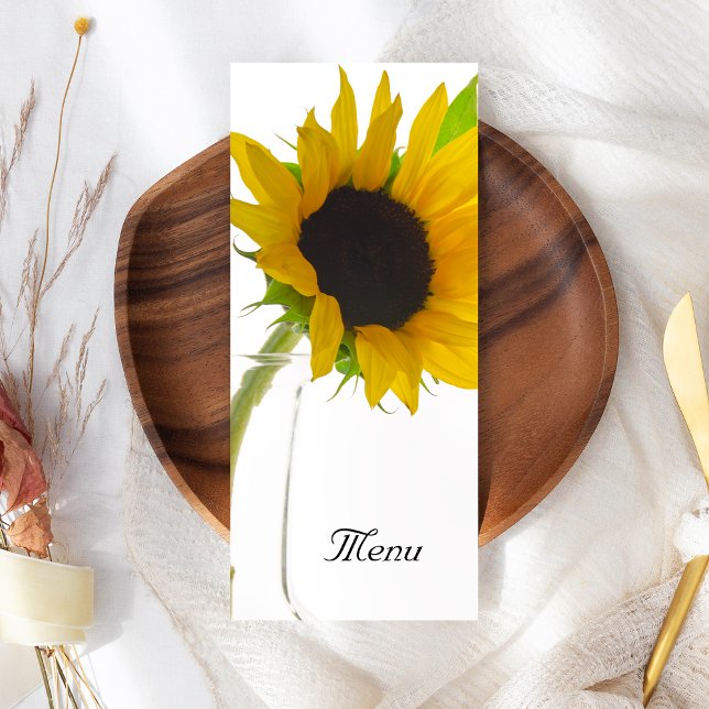 Girassol no Menu Casamento Branco (Criador carregado)