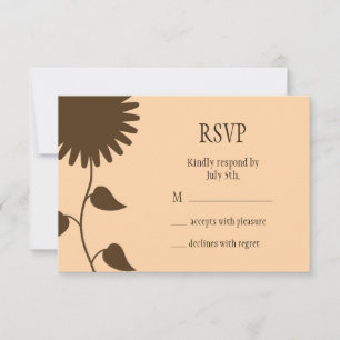 Girassol RSVP no pêssego