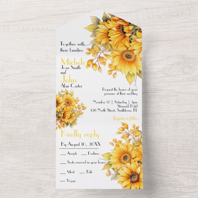 Girassol russo, casamento amarelo (Interno)