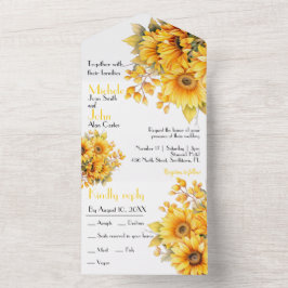 Girassol russo, casamento amarelo