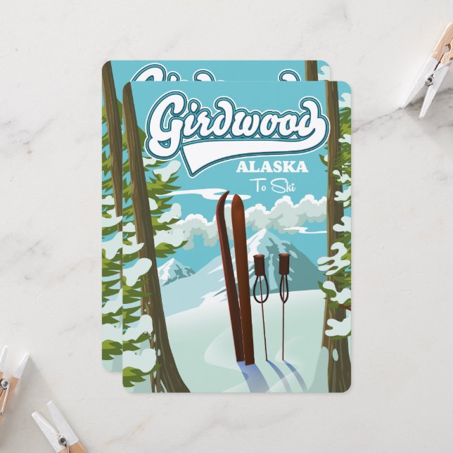 Girdwood Alaska para esquiar (Frente/Verso In Situ)