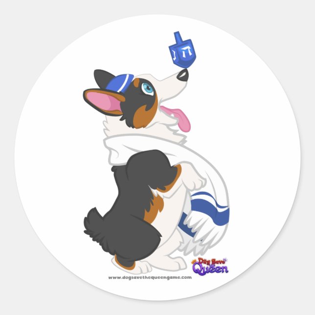 Gire o adesivo do Dreidel (Frente)