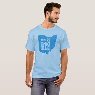 Gire o estado liberal progressivo azul do t-shirt