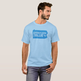 Gire o estado progressivo azul do t-shirt | de
