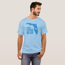 Gire o estado progressivo azul do t-shirt | de
