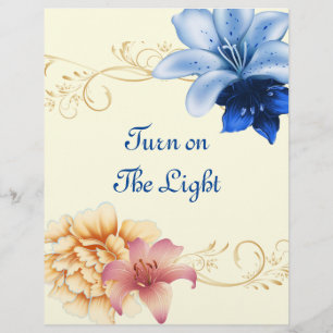 Gire sobre o papel personalizado luz