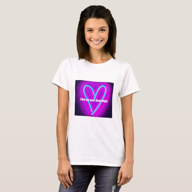 "Gire sobre t-shirt do seu heartlight" (Frente Completa)
