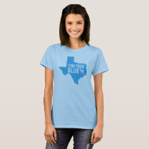 Gire Texas que o t-shirt | das mulheres azuis
