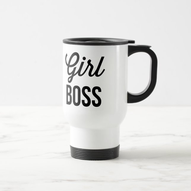 GIRL BOSS | Caneca de viagem de Tipografia Retroat (Direita)