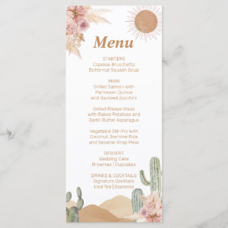 Girl Cactus Desert Baby Shower Southwestern Menu